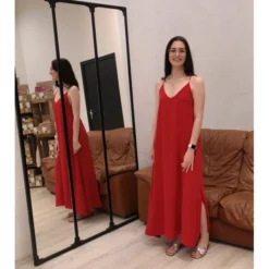 Robe Aix -Étoffe Belle Soldes Boutique 0052 rouge atelier de mila 2