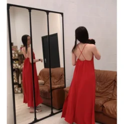 Robe Aix -Étoffe Belle Soldes Boutique 0052 rouge atelier de mila 3