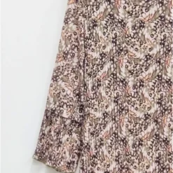 Robe Courte Plissee Cygne -Étoffe Belle Soldes Boutique 24018 papillon kaki glossy 2