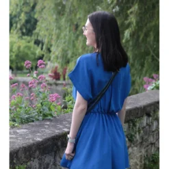 Robe Amandine -Étoffe Belle Soldes Boutique 9919 bleu royal atelier de mila 2