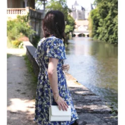 Robe Eline -Étoffe Belle Soldes Boutique d352 bleu in april 2