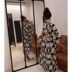 Robe Calen -Étoffe Belle Soldes Boutique lv92769 2 nero wiya 2