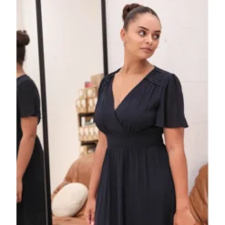 Robe Saturnin -Étoffe Belle Soldes Boutique mj28120 bleu majolica 2