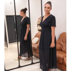 Robe Saturnin -Étoffe Belle Soldes Boutique mj28120 bleu majolica 3