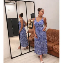 Robe Pauline -Étoffe Belle Soldes Boutique mj28257 bleu majolica 2
