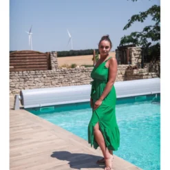 Robe Giulia -Étoffe Belle Soldes Boutique mj79442 vert bresil majolica 5