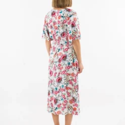 Robe Brazilia -Étoffe Belle Soldes Boutique r017067 blanc coline 2