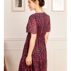 Robe Holly -Étoffe Belle Soldes Boutique r2108 fushia violet in april 7