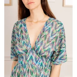 Robe Manille -Étoffe Belle Soldes Boutique r2120 bleu in april 4