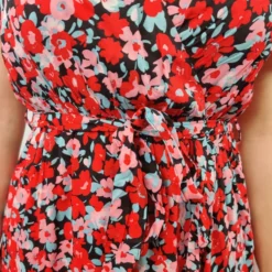 Robe Fesia -Étoffe Belle Soldes Boutique r2299 rouge in april 3