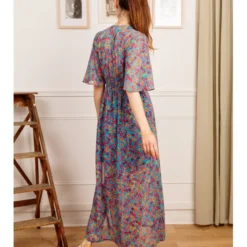 Robe Yris -Étoffe Belle Soldes Boutique r2337 bleu in april 4