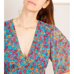 Robe Yris -Étoffe Belle Soldes Boutique r2337 bleu in april 5