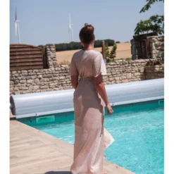 Robe Daphnée -Étoffe Belle Soldes Boutique r2900 dore in april 2