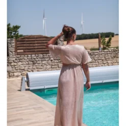 Robe Daphnée -Étoffe Belle Soldes Boutique r2900 dore in april 4