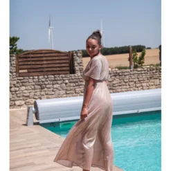 Robe Daphnée -Étoffe Belle Soldes Boutique r2900 dore in april 5