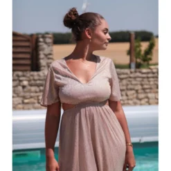 Robe Daphnée -Étoffe Belle Soldes Boutique r2900 dore in april 6