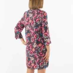 Robe Chicago -Étoffe Belle Soldes Boutique ro17074 choco coline 2