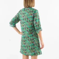 Robe Uyuni -Étoffe Belle Soldes Boutique ro17150 vert coline 2