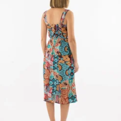 Robe Viamao -Étoffe Belle Soldes Boutique ro17176 marron coline 2